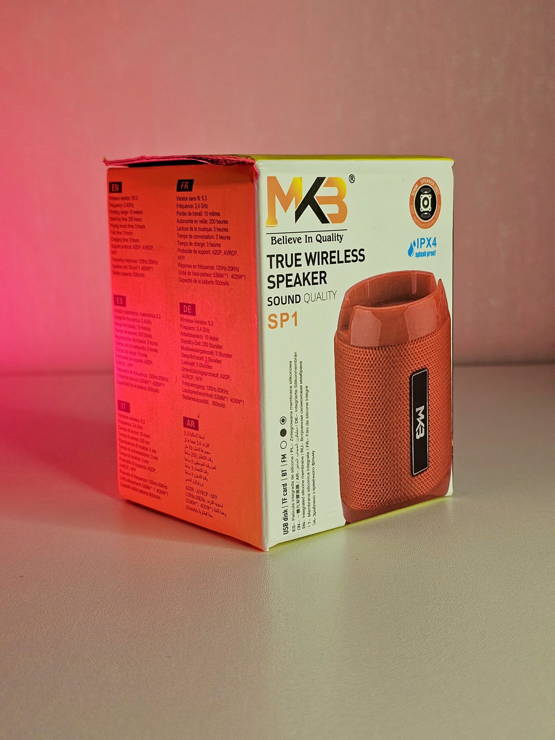 MKB SP1- TRUE WIRELESS SPEAKER – RED - Image 3